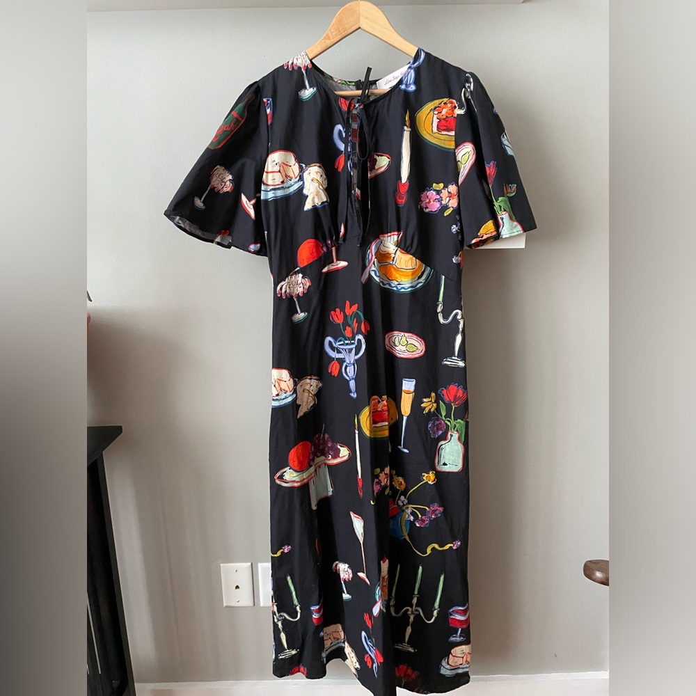 Lisa Says Gah size large Penelope Dress in Set the Table Caviar